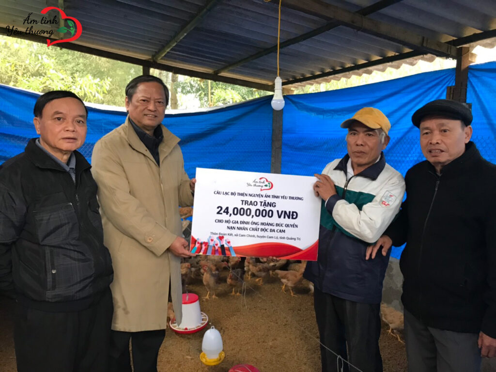 CHARITY CLUB WARM WITH LOVE SUPPORT LIVING EXPENSES FOR HOUSEHOLDS OF AGENT ORANGE VICTIMS